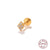 1 Piece Fashion Geometric Plating Sterling Silver Zircon Ear Studs