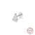 1 Piece Fashion Geometric Plating Sterling Silver Zircon Ear Studs