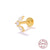 1 Piece Fashion Geometric Plating Sterling Silver Zircon Ear Studs