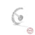 1 Piece Fashion Geometric Plating Sterling Silver Zircon Ear Studs