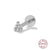 1 Piece Fashion Geometric Plating Sterling Silver Zircon Ear Studs