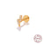 1 Piece Fashion Geometric Plating Sterling Silver Zircon Ear Studs