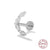 1 Piece Fashion Geometric Plating Sterling Silver Zircon Ear Studs