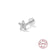 1 Piece Fashion Geometric Plating Sterling Silver Zircon Ear Studs