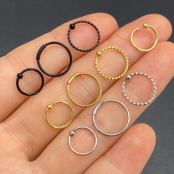 1 Piece Fashion Geometric Stainless Steel Plating Nose Ring