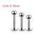 1 Piece Fashion Geometric Titanium Plating Lip Stud