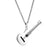 1 Piece Fashion Guitar Titanium Steel Plating Necklace