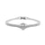 1 Piece Fashion Heart Shape Feather Bow Knot Stainless Steel Metal Plating Inlay Zircon Bangle