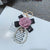 1 Piece Fashion Heart Shape Flower Pu Leather Imitation Pearl Women's Bag Pendant Keychain