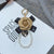 1 Piece Fashion Heart Shape Flower Pu Leather Imitation Pearl Women's Bag Pendant Keychain