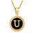 Stainless Steel Fashion Enamel Plating Letter Pendant Necklace