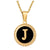 Stainless Steel Fashion Enamel Plating Letter Pendant Necklace