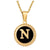 Stainless Steel Fashion Enamel Plating Letter Pendant Necklace