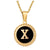 Stainless Steel Fashion Enamel Plating Letter Pendant Necklace