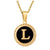 Stainless Steel Fashion Enamel Plating Letter Pendant Necklace