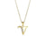 1 Piece Fashion Letter Stainless Steel Titanium Steel Plating Inlay Zircon Pendant Necklace