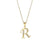 1 Piece Fashion Letter Stainless Steel Titanium Steel Plating Inlay Zircon Pendant Necklace