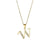 1 Piece Fashion Letter Stainless Steel Titanium Steel Plating Inlay Zircon Pendant Necklace