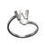 1 Piece Fashion Letter Titanium Steel Plating Open Ring