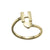 1 Piece Fashion Letter Titanium Steel Plating Open Ring