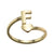 1 Piece Fashion Letter Titanium Steel Plating Open Ring