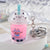 1 Piece Fashion Milk Tea Cat Arylic Unisex Bag Pendant Keychain