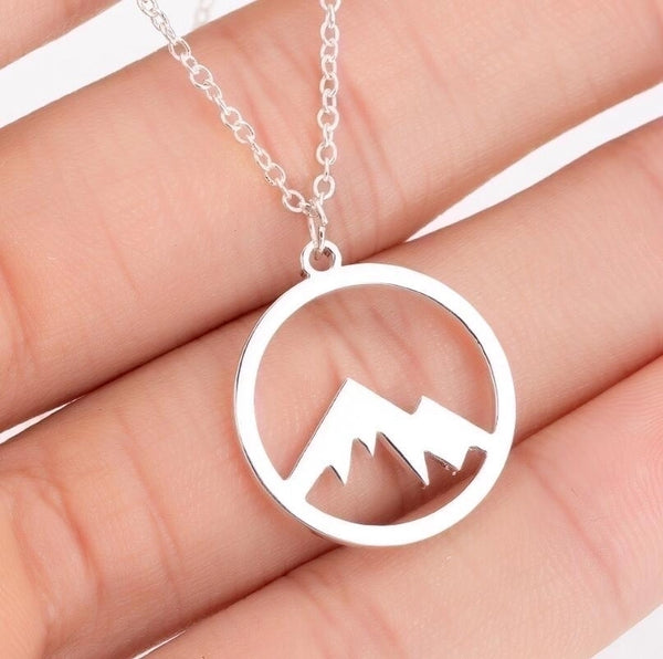 1 Piece Fashion Mountain Titanium Steel Pendant Necklace