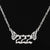 1 Piece Fashion Number Wings Stainless Steel Titanium Steel Plating Hollow Out Necklace