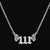 1 Piece Fashion Number Wings Stainless Steel Titanium Steel Plating Hollow Out Necklace