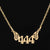 1 Piece Fashion Number Wings Stainless Steel Titanium Steel Plating Hollow Out Necklace