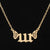 1 Piece Fashion Number Wings Stainless Steel Titanium Steel Plating Hollow Out Necklace