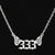 1 Piece Fashion Number Wings Stainless Steel Titanium Steel Plating Hollow Out Necklace