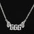 1 Piece Fashion Number Wings Stainless Steel Titanium Steel Plating Hollow Out Necklace