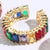 1 Piece Fashion Oval Rectangle Copper Plating Inlay Zircon Open Ring