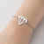 1 Piece Fashion Palm Heart Shape Titanium Steel Bracelets