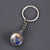 1 Piece Fashion Round Earth Galaxy Artificial Crystal Alloy Unisex Bag Pendant Keychain