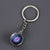 1 Piece Fashion Round Earth Galaxy Artificial Crystal Alloy Unisex Bag Pendant Keychain