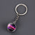 1 Piece Fashion Round Earth Galaxy Artificial Crystal Alloy Unisex Bag Pendant Keychain