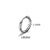 1 Piece Fashion Round Polishing Titanium Steel Hoop Earrings