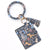 1 Piece Fashion Snakeskin Pu Leather Dyeing Unisex Keychain