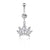 1 Piece Fashion Star Heart Shape Butterfly Stainless Steel Inlay Zircon Belly Ring