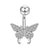 1 Piece Fashion Star Heart Shape Butterfly Stainless Steel Inlay Zircon Belly Ring