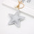 1 Piece Fashion Star Pu Leather Plating Bag Pendant Keychain