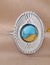 1 Piece Fashion Sun Stainless Steel Plating Inlay Turquoise Open Ring