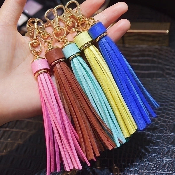 1 Piece Fashion Tassel Pu Leather Women's Keychain