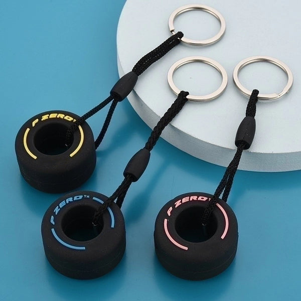 1 Piece Fashion Tires Pvc Unisex Bag Pendant Keychain