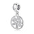 1 Piece 925 Sterling Silver Tree Heart Shape Pendants