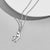 1 Piece French Style Simple Style A Family Of Three Stainless Steel Hollow Out Pendant Necklace