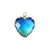 1 Piece Glass Heart Shape Pendant