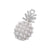 1 Piece Gold Plated Artificial Pearls Heart Shape Pineapple